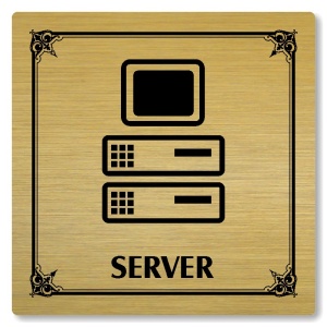 Server, 80x80mm, zlatá, Nebraska